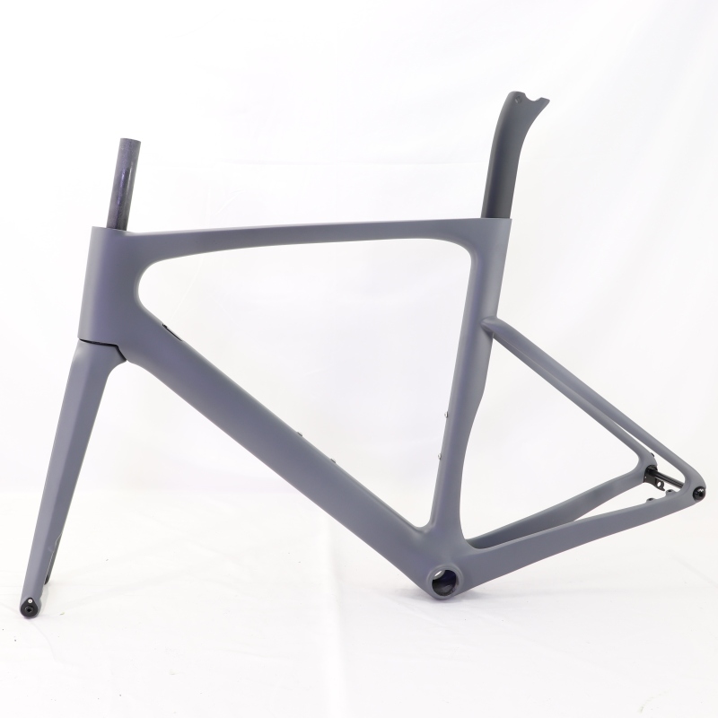 VB-R-099 Custom Paint Aero Road Carbon Bike Frame Matte Grey