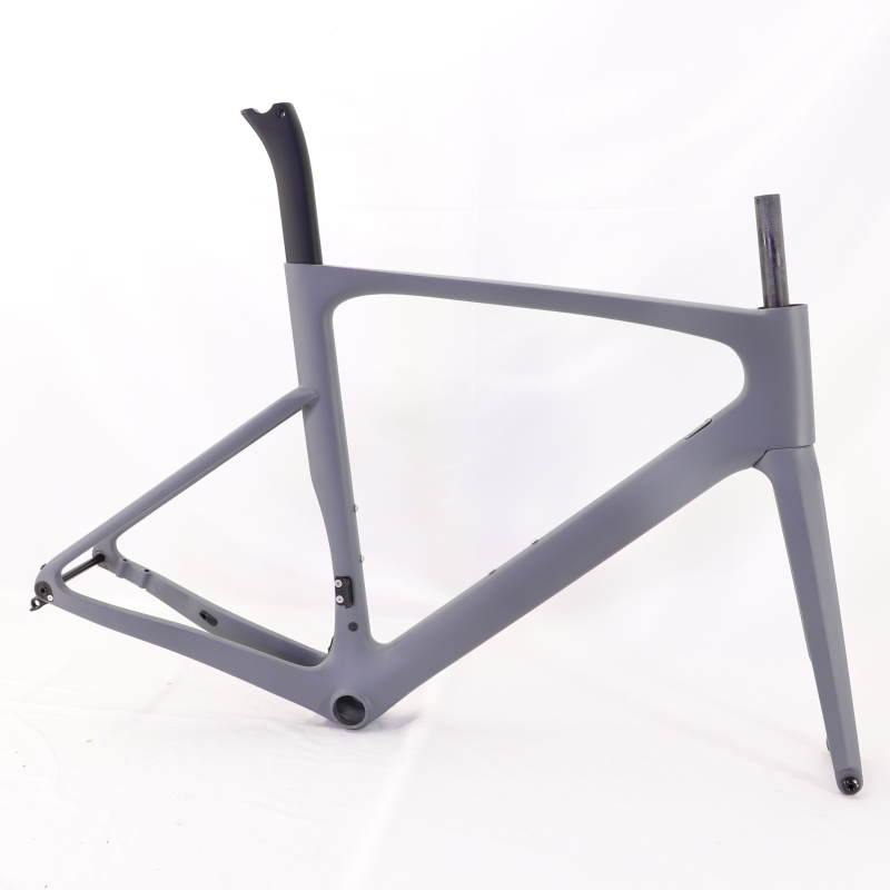 VB-R-099 Custom Paint Aero Road Carbon Bike Frame Matte Grey