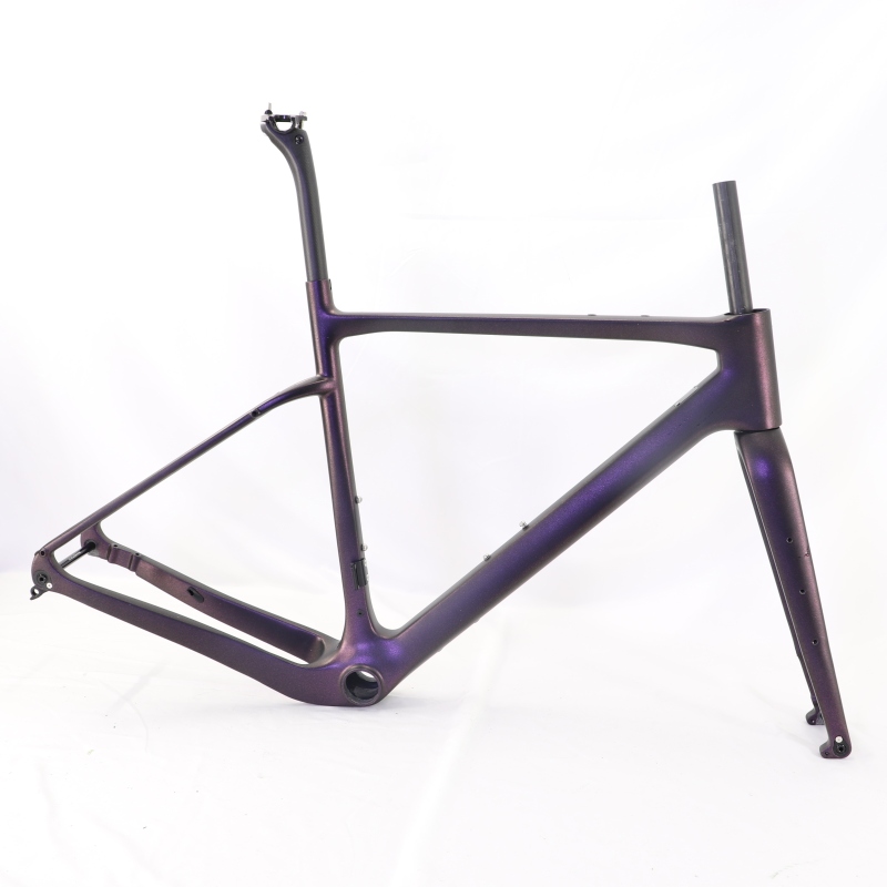 GF-002 Carbon Gravel Bike Frameset Purple Chameleon Matte