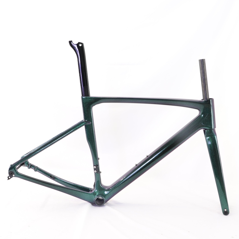 VB-R-168 Light Weight Carbon Road Bike Frameset Green Chameleon Glossy Finish