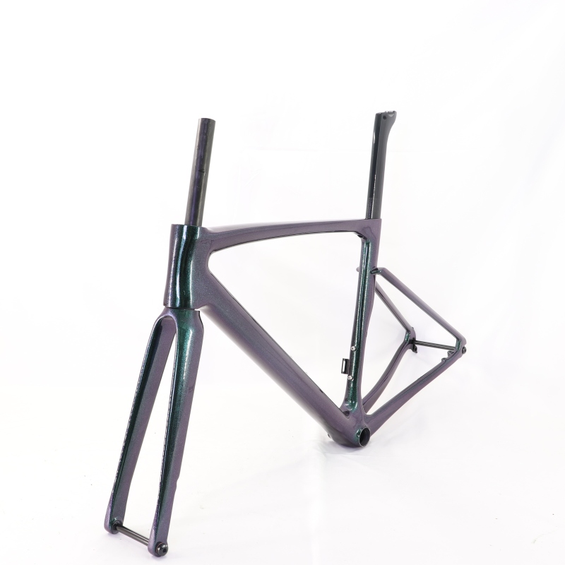 VB-R-168 Light Weight Carbon Road Bike Frameset Green Chameleon Glossy Finish