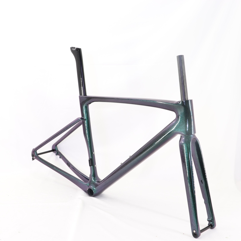 VB-R-168 Light Weight Carbon Road Bike Frameset Green Chameleon Glossy Finish