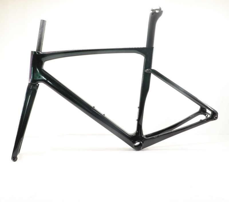 VB-R-168 Light Weight Carbon Road Bike Frameset Glossy Green Chameleon Fading Paint