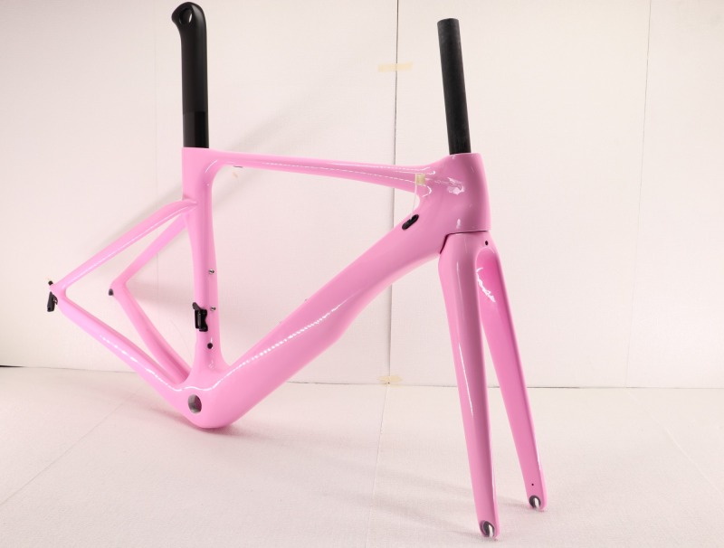 VB-R-068 road bicycle frame set glossy pink