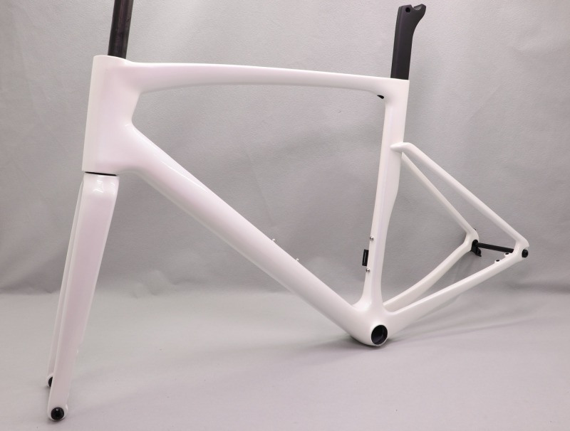 VB-R-168 Light Weight Carbon Road Bike Frame Pearl White Glossy
