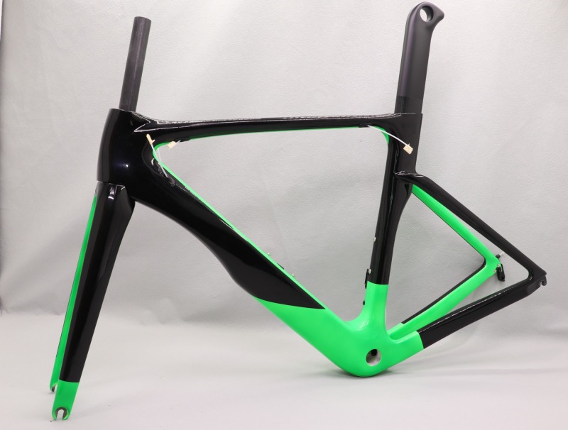 VB-R-068 road bicycle frameset green glossy finish