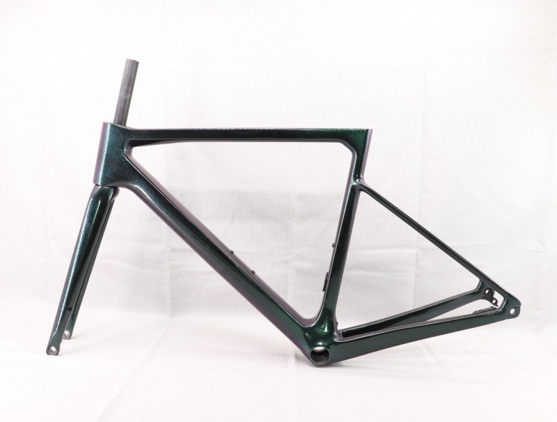 2020 VB-R-177 Super Light Carbon Road Frame Green Chameleon Glossy Paint