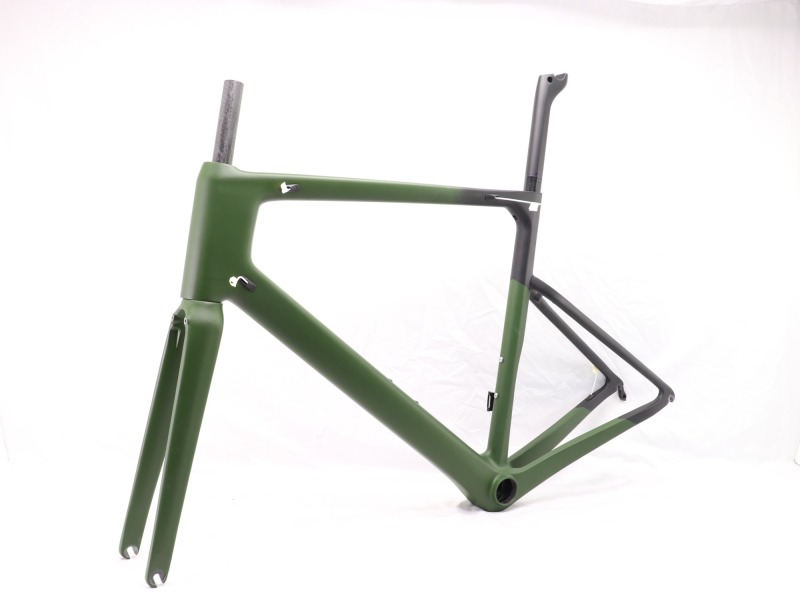 VB-R-086 Carbon Road Bike Frame V Brake Custom Paint Olive Green