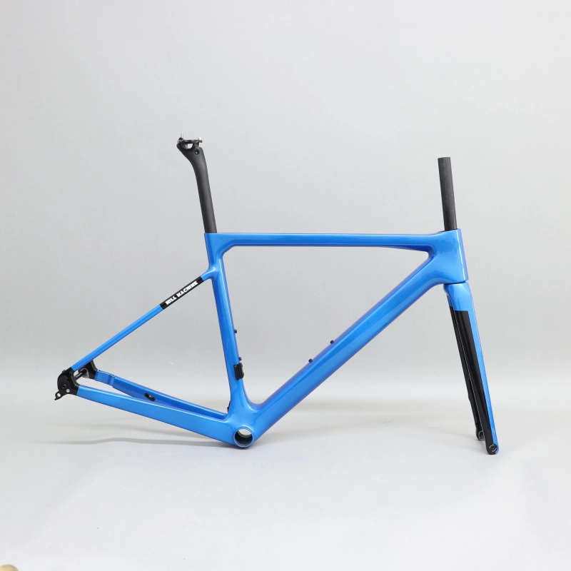 R-177 Super Light Carbon Road Frame Silver Blue