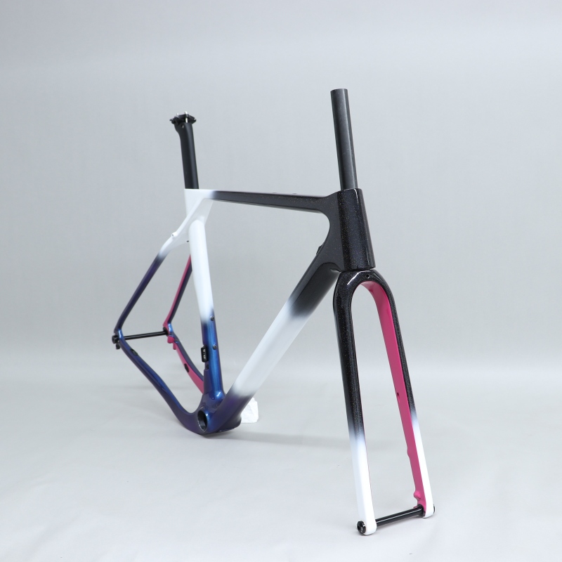 GF-001 Gravel Bike Frame Red Fading Chameleon Paint