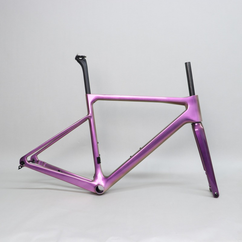 R-177 New Pink Chameleon Customzied Paint Super Light Carbon Road Frame Candy Red