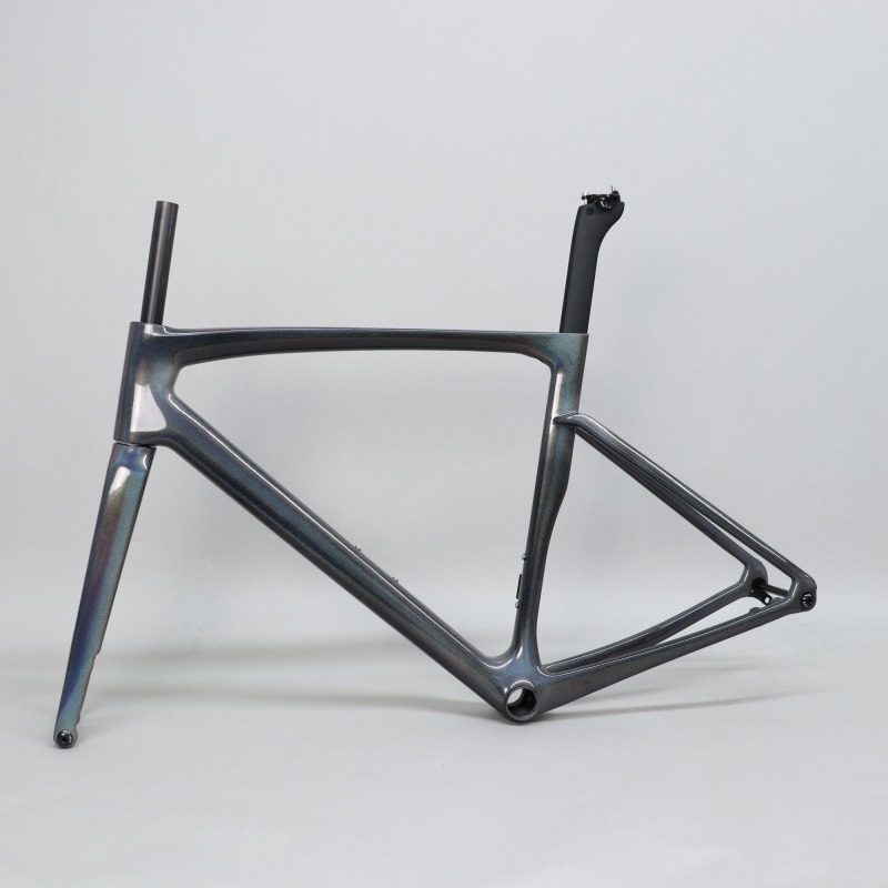 New Silver Chameleon Customized Paint R-168 Carbon Road Bike Frame