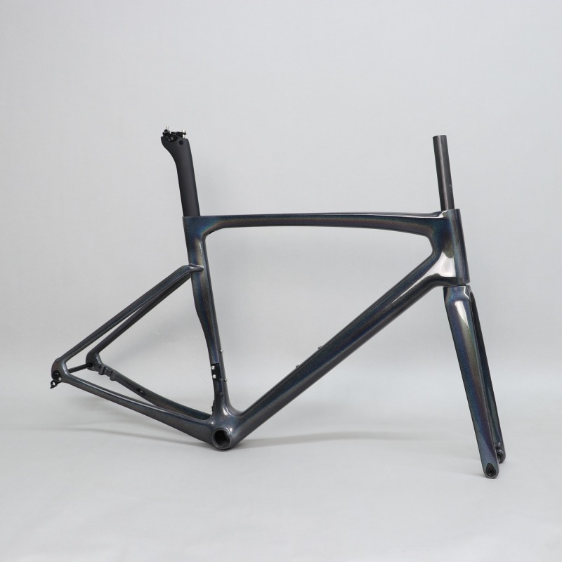 New Silver Chameleon Customized Paint R-168 Carbon Road Bike Frame
