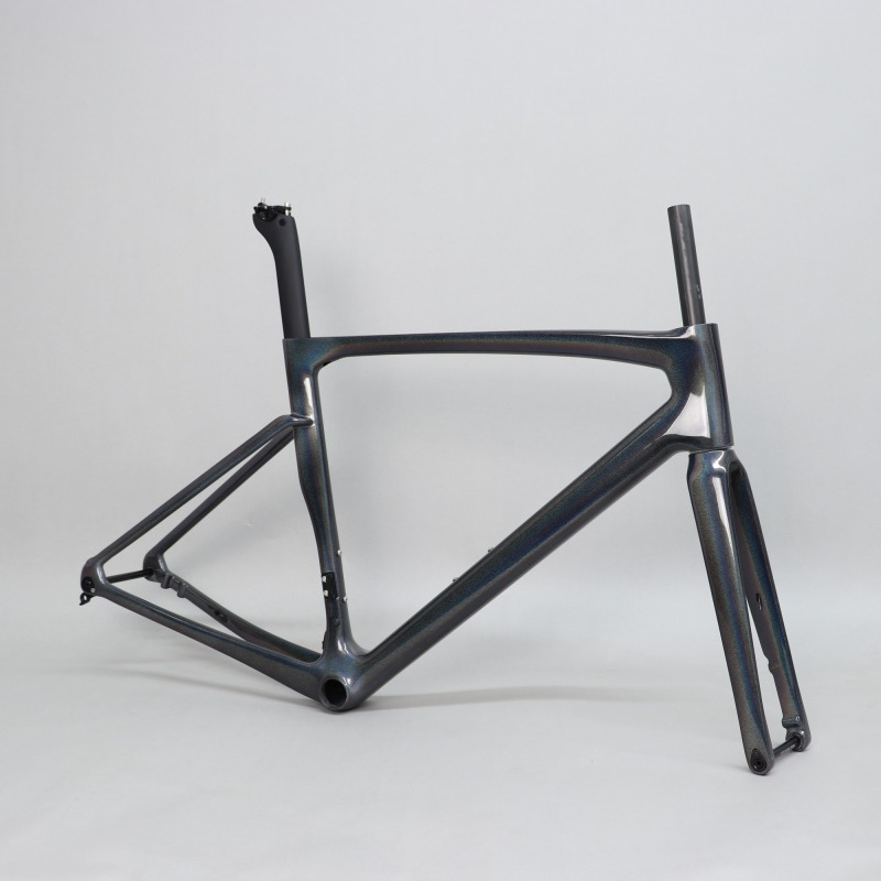 New Silver Chameleon Customized Paint R-168 Carbon Road Bike Frame