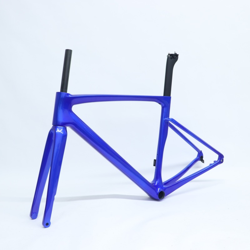 Candy Blue Customized Paint R-168 Carbon Road Bike Frame