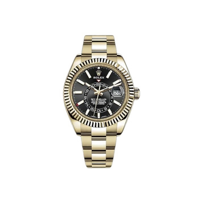 Rolex golden watch black dial 326938