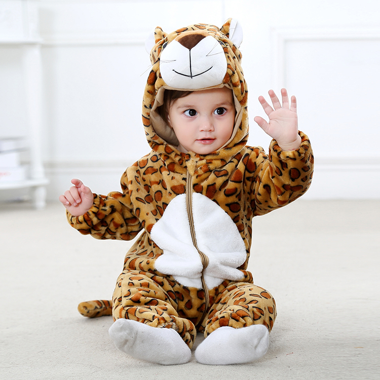 MICHLEY OEM High Quality Children Clothing Girls Hooded Jumpsuits Animal Baby Girls' One-Piece Rompers QWF1