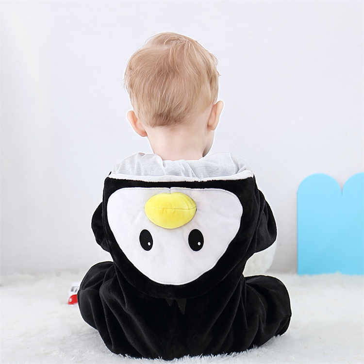 MICHLEY Unisex Winter Flannel Baby Boys Toddler Jumpsuits Girls Animal Romper Winter Baby Clothing QWF9