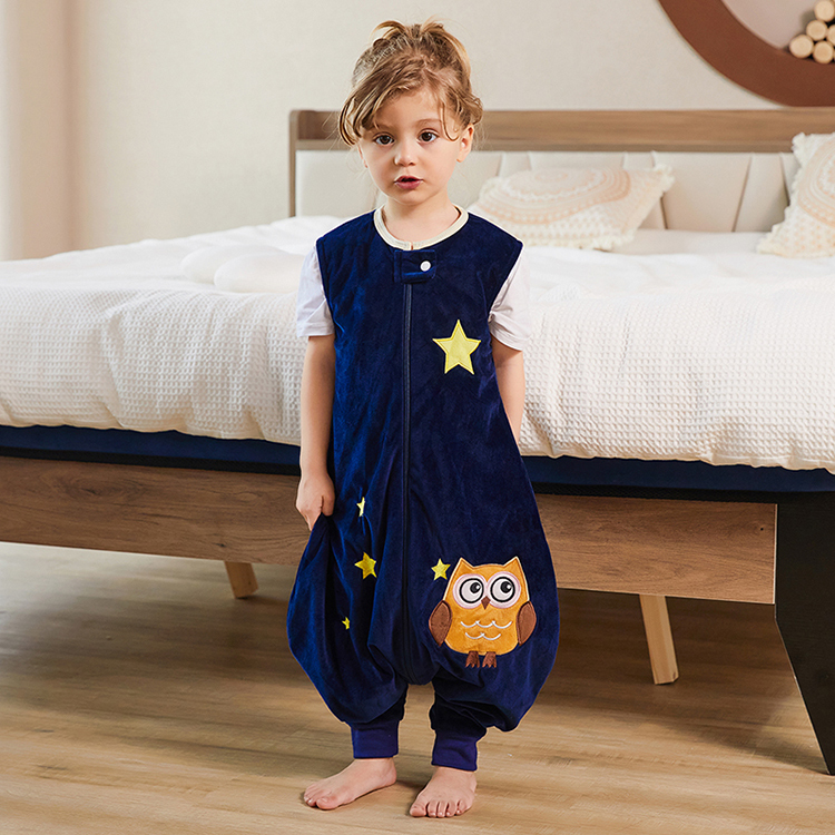 Michley Factory Kids Unisex Pajamas Toddler Cartoon Sleeping Bag Autumn Pajamas Sleeveless Nightgowns for Girl SD04-DB