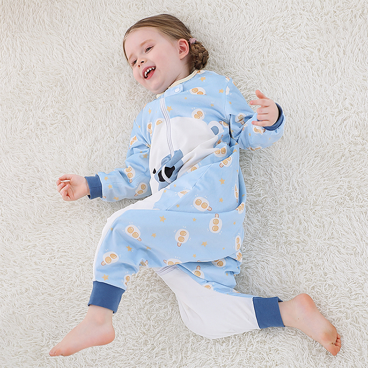 Michley Factory Price 1-6 Years Girls Winter One Pieces Clothes Boys Rompers With Zipper Printing Pajamas Kids SD08-BJX