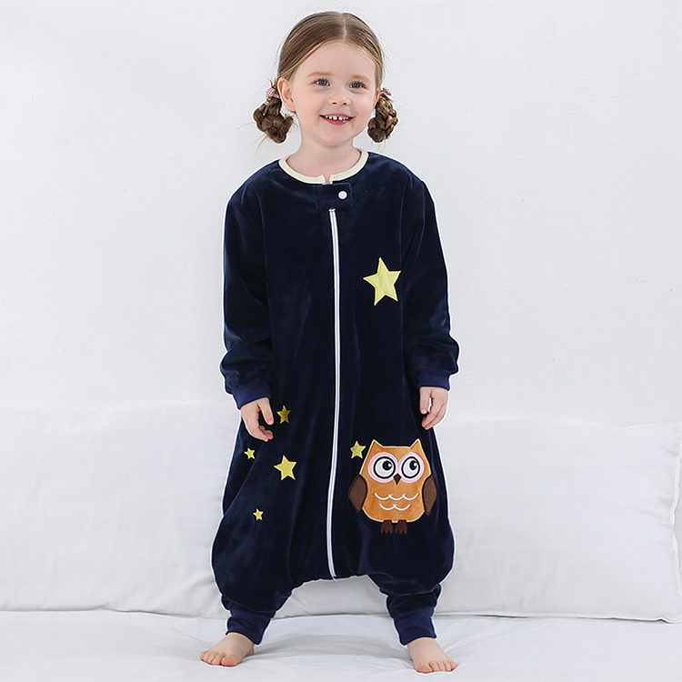 Michley New Wholesale Spring Kids One Pieces Pyjamas Romper Children Cartoon Flannel Boy's Long Pajama SD08-DB