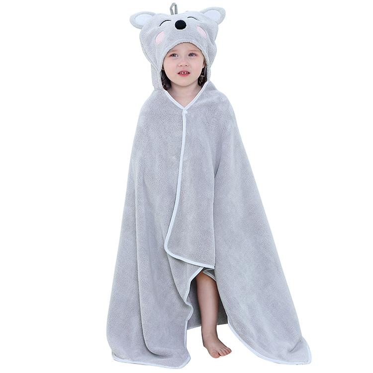 Michley Hot Sale Cartoon Kids Beach Robe Girl Boy Hooded Bath Towel for Children WM-Koala