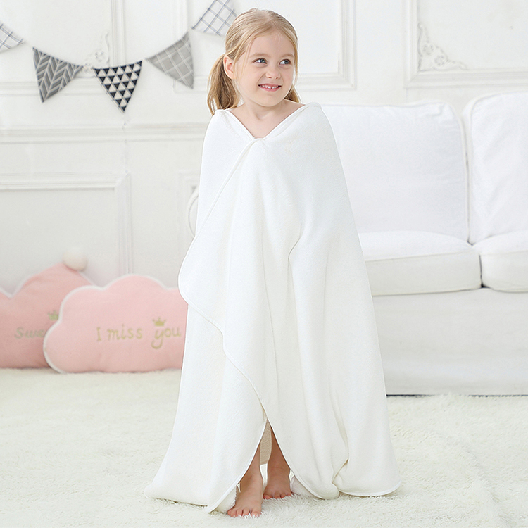 Michley Kids Elephant Towels Girls Flannel Bathrobe Hooded Baby Towel with Hood 20PJ-XM