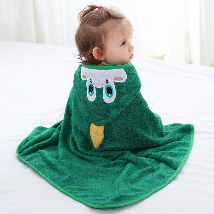 MICHLEY 75*75 cm Hot Sale Super Breathable Soft Cartoon Animal Design Crocodile Bamboo Fiber Summer Baby Towel  Z1-EY