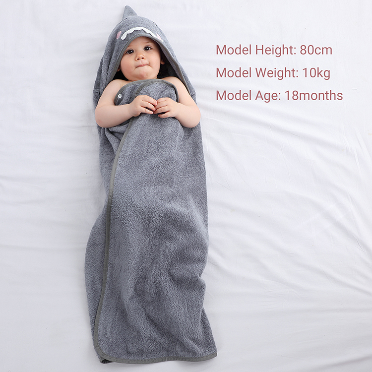 Michley 75*100 cm Kids Poncho Hooded Bath Towel Bamboo Cotton Baby Animal Hooded Towel For Children Z2-SY