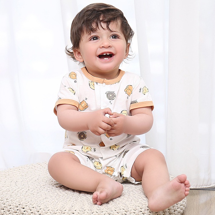 Michley Infant Girs 100% Cotton Jumpsuits Infant Premium Short Sleeve Romper  XXX2