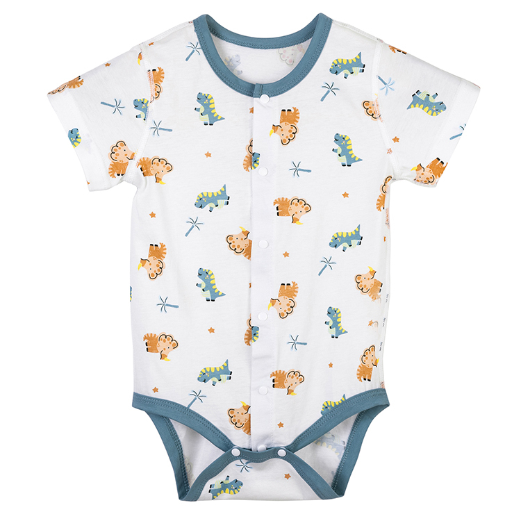 Michley Baby Girl Cartoon Dinosaur Bodysuit Infant Summer 100%Cotton Outfit Onesie XJL3