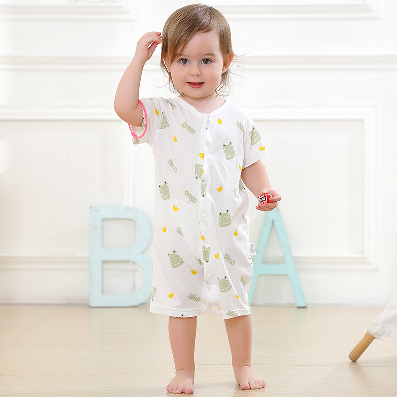Michley Baby Girl Clothes Newborn Romper Cartoon Baby Onesie Dress Infant Jumpsuit XQW2