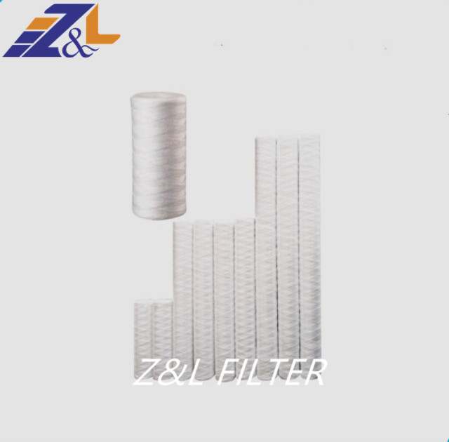 5", 10", 20", 30", 40",50",60" PP Yarn Water Filter Cartridge Fiberglass String String Would Filter Cartridge