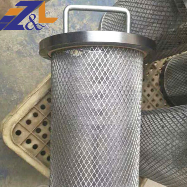 Customized 304 316 flange pipe filter cartridge Stainless Steel Basket Filter