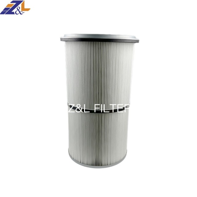 Z&L Factory Manufacturer Industrial 0.3 Welding Fume Powder Collection Cylindrical Polyester Dust Cartridge Air Filter