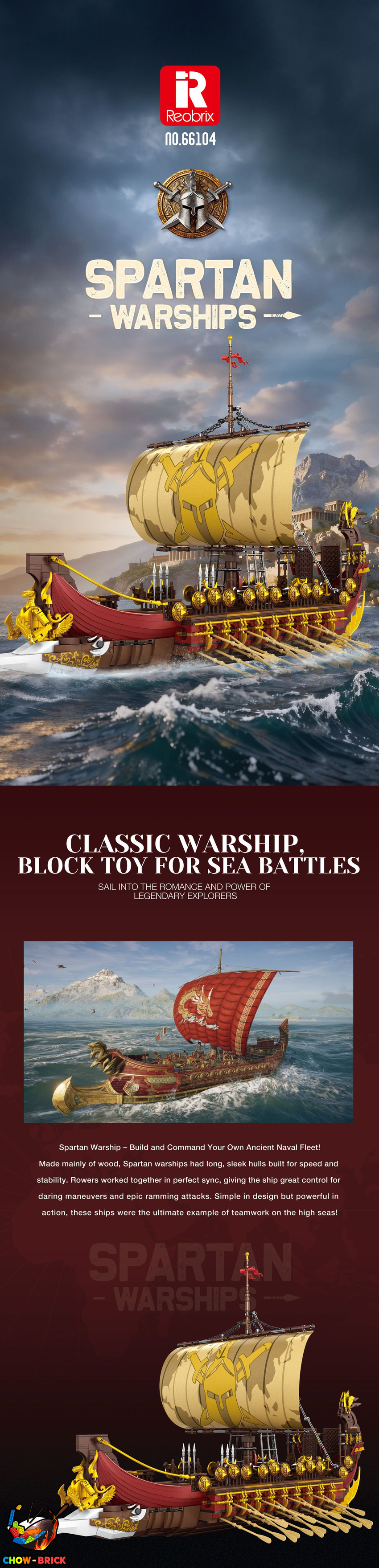 Reobrix 66104 Spartan Warships - View 1 Reobrix 66104 Spartan Warships - View 1