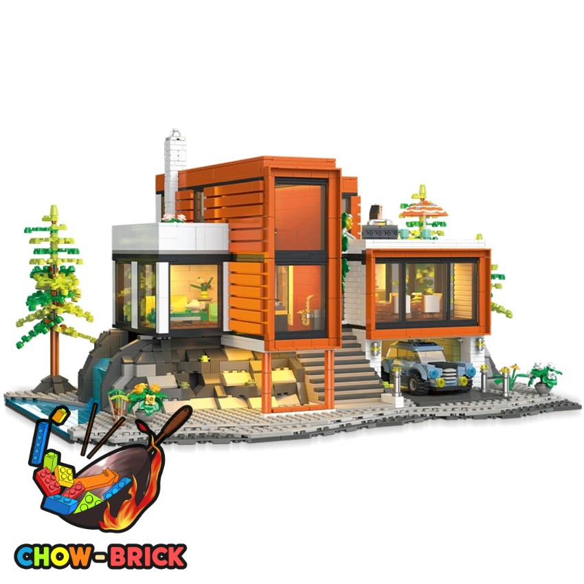 Jie Star 89133 Modern Holiday Villa w/ Lights - View 2 Jie Star 89133 Modern Holiday Villa w/ Lights - View 2