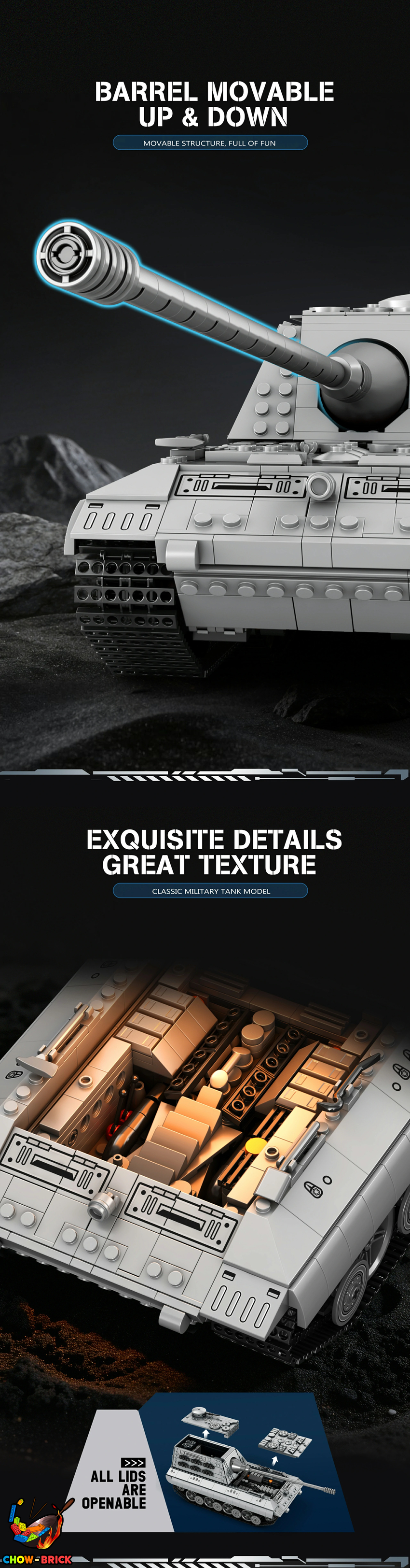 Reobrix 1/26 77037 E100 World of Tanks - View 3 Reobrix 1/26 77037 E100 World of Tanks - View 3