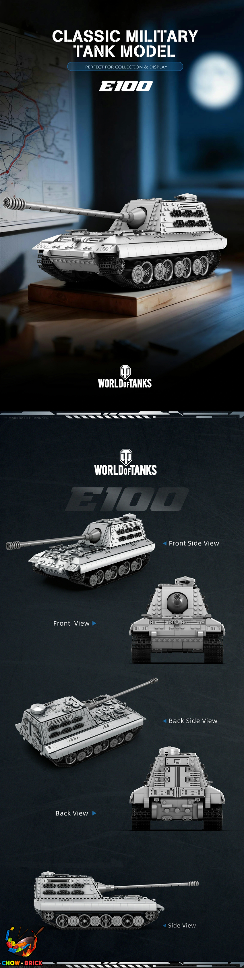 Reobrix 1/26 77037 E100 World of Tanks - View 5 Reobrix 1/26 77037 E100 World of Tanks - View 5