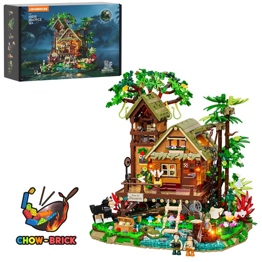 Lumibricks 10015 Misty Forest Cabin w/ Lights - View 11 Lumibricks 10015 Misty Forest Cabin w/ Lights - View 11