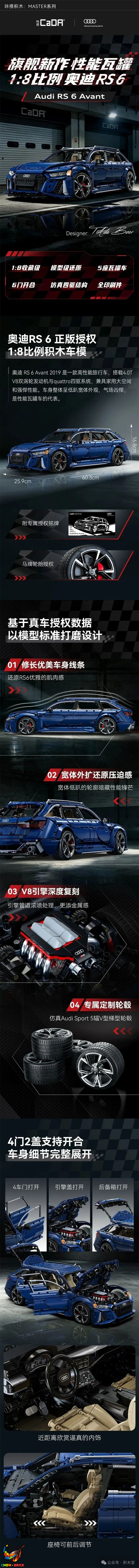 CaDA 1/8 C61515 Audi RS 6 Avant - View 4 CaDA 1/8 C61515 Audi RS 6 Avant - View 4