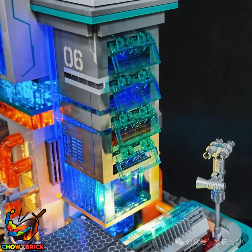 Lumibricks 17010 Neon Tech Station w/ Lights - View 48 Lumibricks 17010 Neon Tech Station w/ Lights - View 48