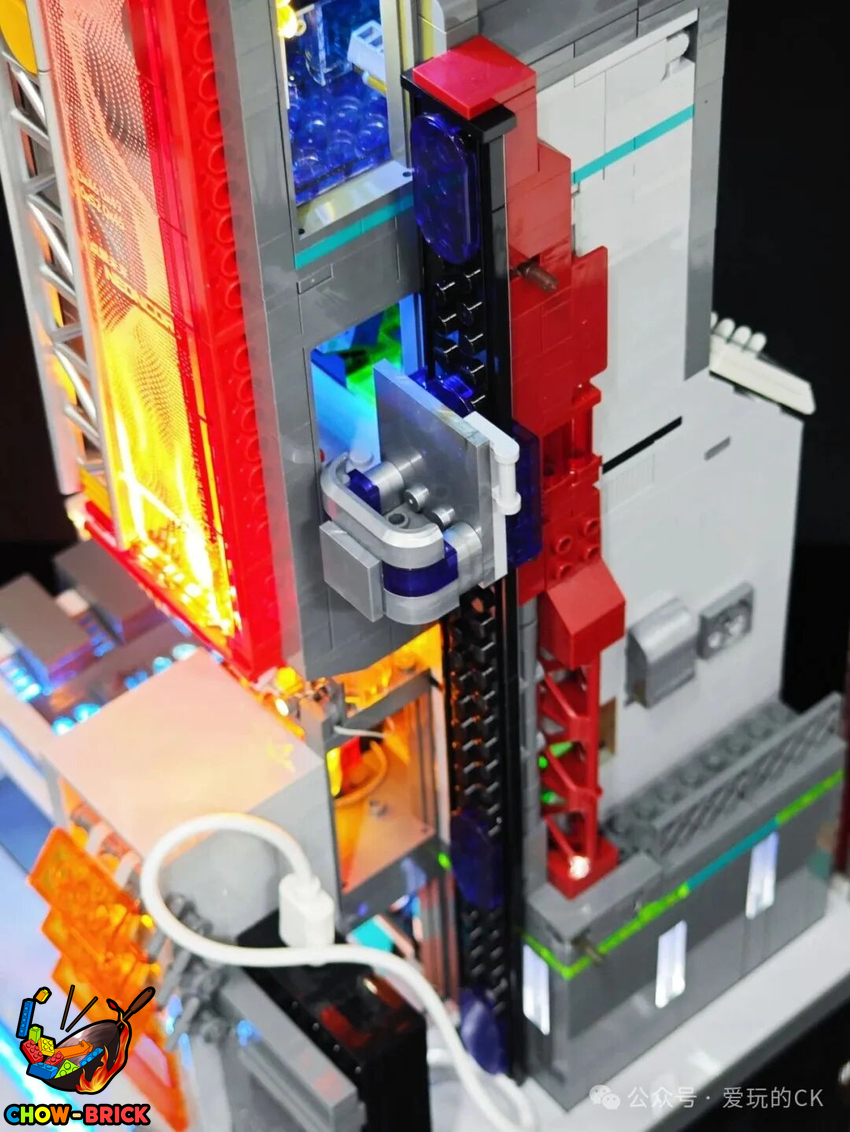 Lumibricks 17011 Neon Tech Tower w/ Lights - View 51 Lumibricks 17011 Neon Tech Tower w/ Lights - View 51
