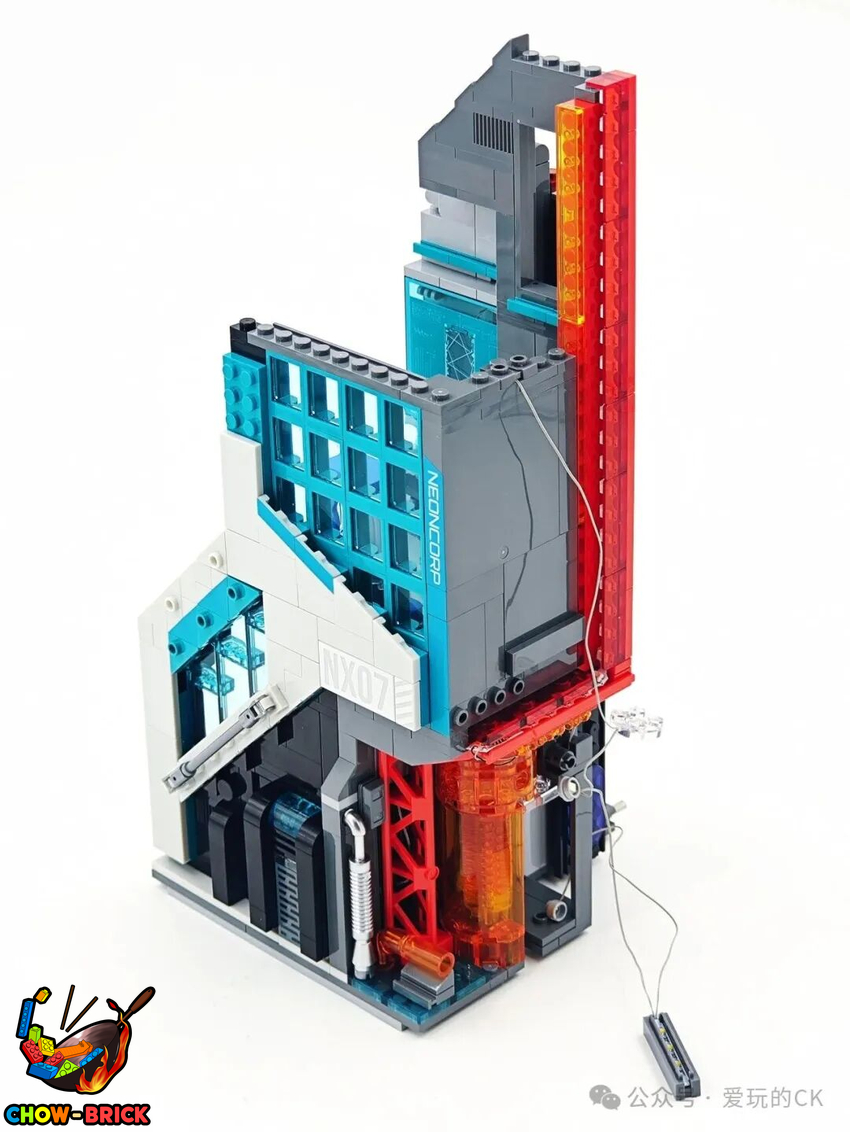 Lumibricks 17011 Neon Tech Tower w/ Lights - View 24 Lumibricks 17011 Neon Tech Tower w/ Lights - View 24