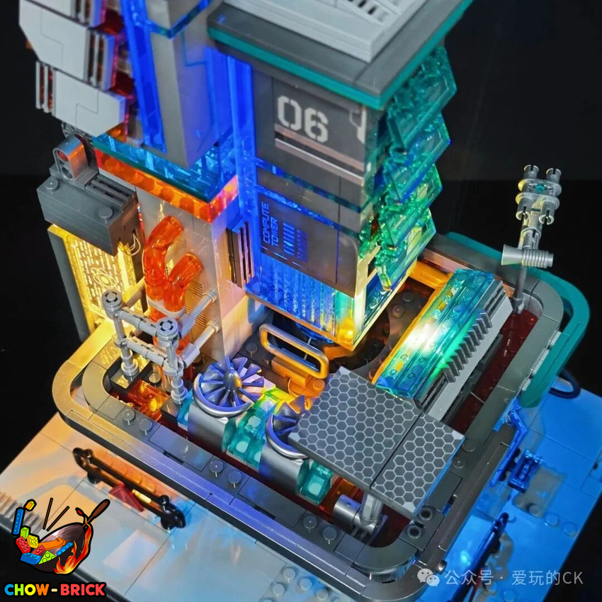 Lumibricks 17010 Neon Tech Station w/ Lights - View 46 Lumibricks 17010 Neon Tech Station w/ Lights - View 46