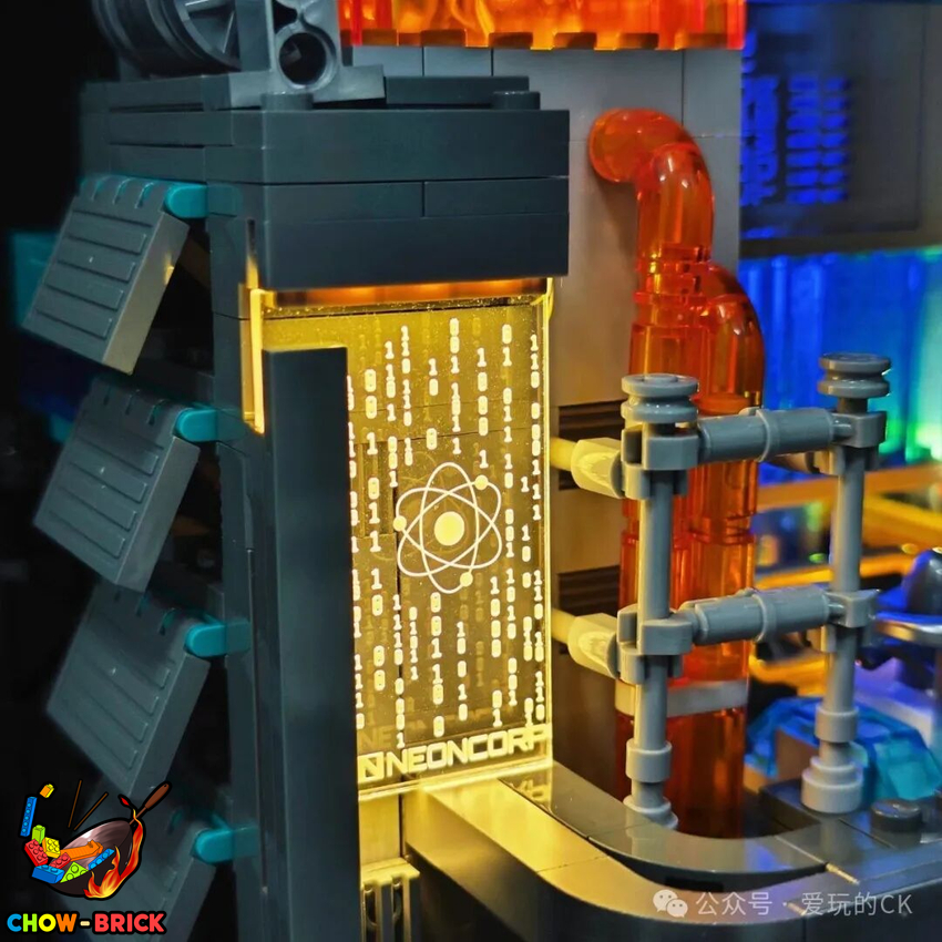Lumibricks 17010 Neon Tech Station w/ Lights - View 49 Lumibricks 17010 Neon Tech Station w/ Lights - View 49