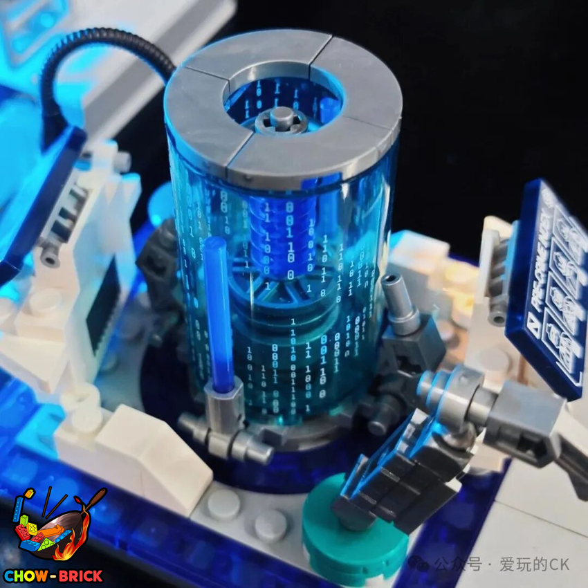 Lumibricks 17010 Neon Tech Station w/ Lights - View 45 Lumibricks 17010 Neon Tech Station w/ Lights - View 45