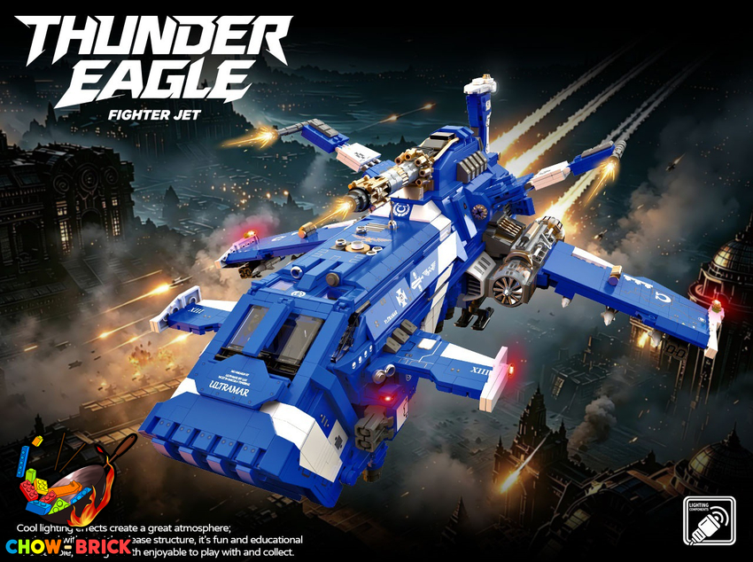 DK 90004 Thunder Eagle Fighter Jet w/ Lights - View 1 DK 90004 Thunder Eagle Fighter Jet w/ Lights - View 1