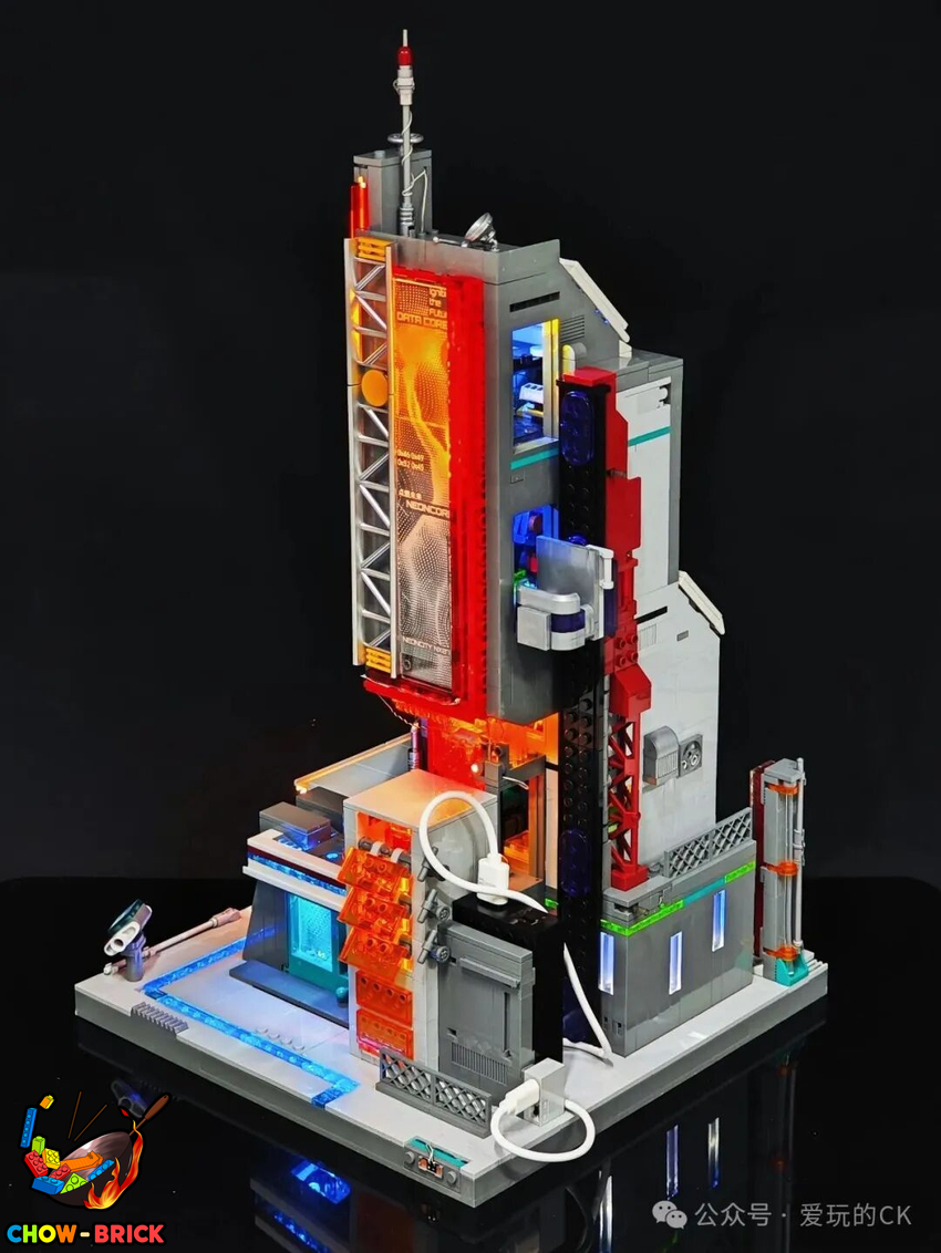 Lumibricks 17011 Neon Tech Tower w/ Lights - View 38 Lumibricks 17011 Neon Tech Tower w/ Lights - View 38