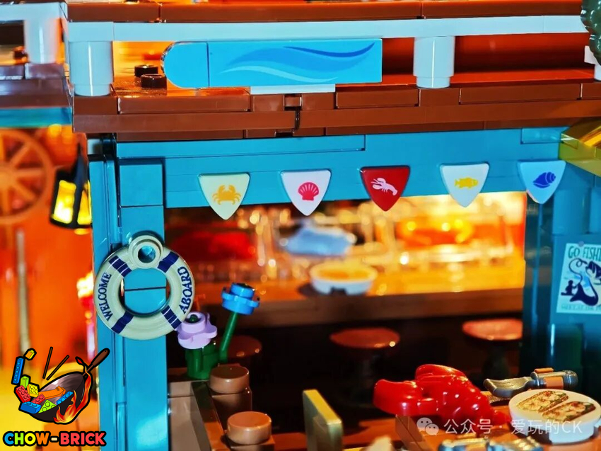 Lumibricks 18010 Seafood Restaurant w/ Lights - View 50 Lumibricks 18010 Seafood Restaurant w/ Lights - View 50